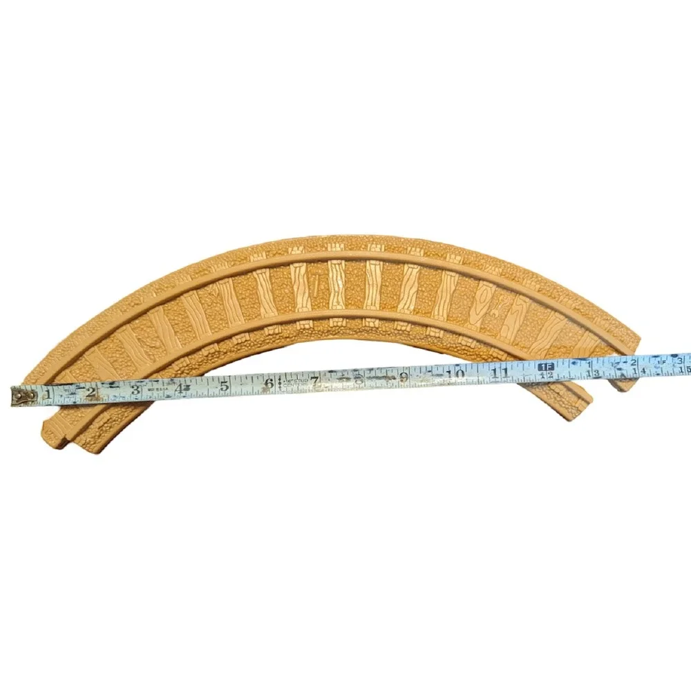 GeoTrax Large Curved Track + More, 6 Pieces Fisher Price Tan Track Plastic GUC